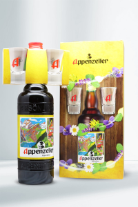 Appenzeller Alpenbitter Geschenkpackung + 2 Gläser 29% 0,7l